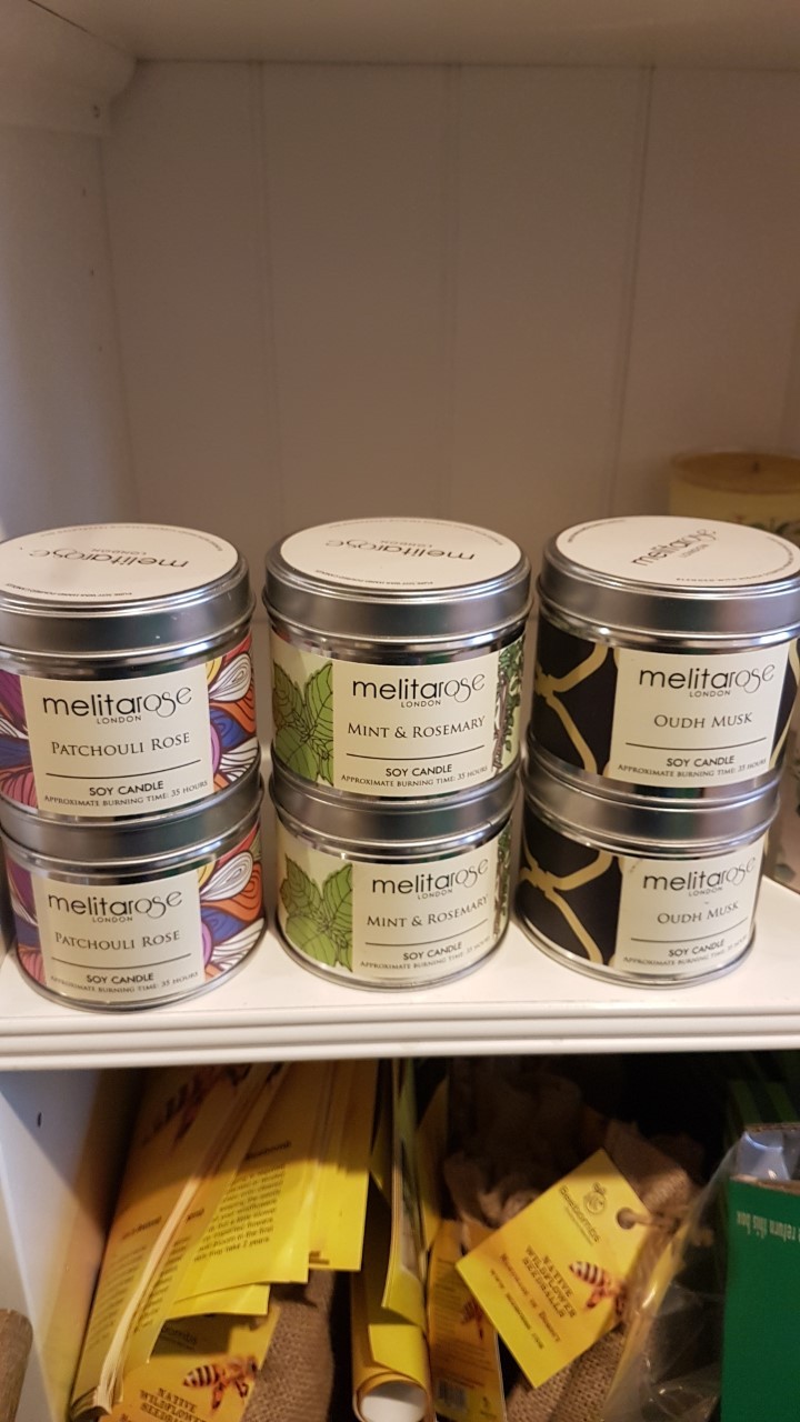 Melita rose soy tin candles
